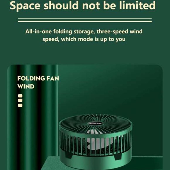 Powerful Portable Rechargeable Foldable Fan New - Picture 4 of 6